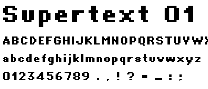 Supertext 01 Bold font